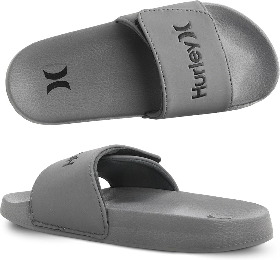 Hurley Naia Slides for Girls and Boys, Slip-On Kids Slippers with Adjustable Strap, Kid's Sandals... | Amazon (US)