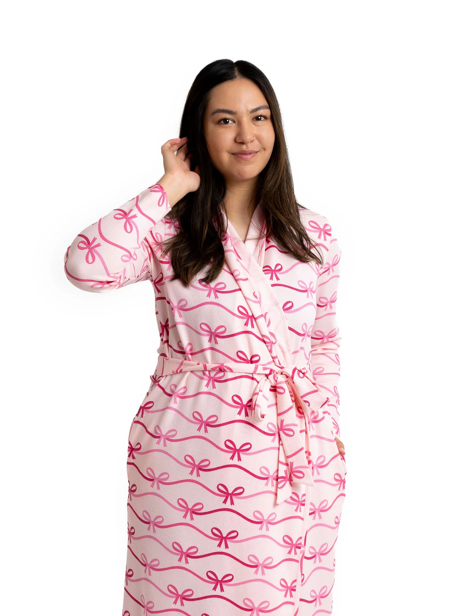 Paris Hilton x Monica + Andy Maternity Organic Cotton Lounge Robe, Sizes XS-XXL | Walmart (US)