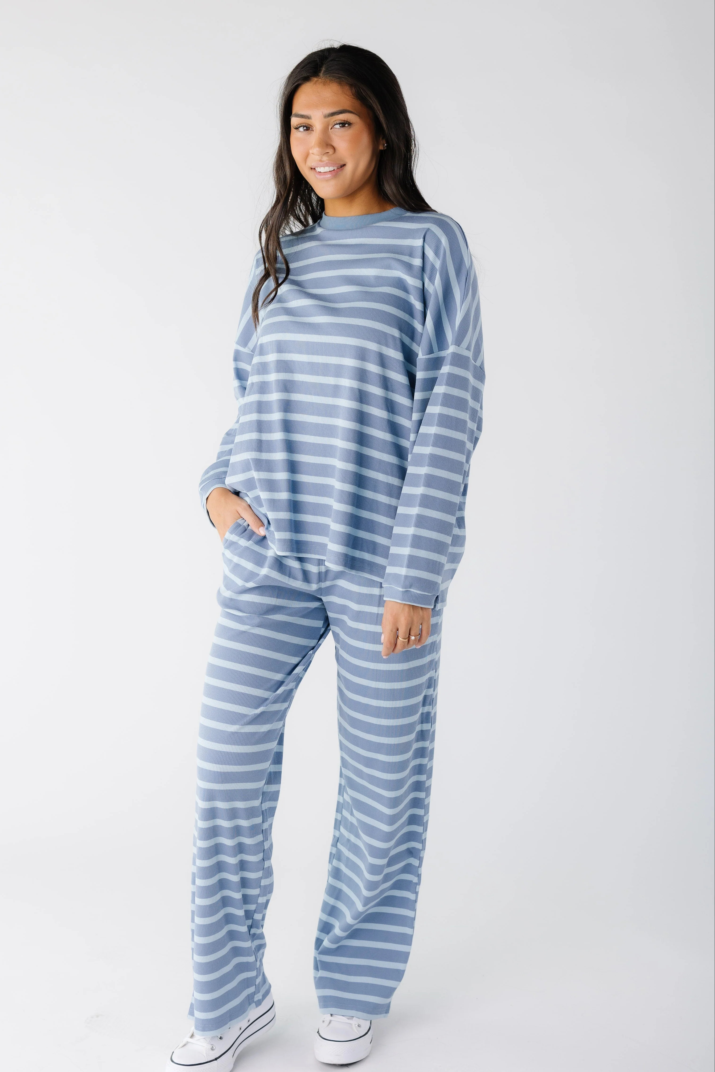 Cutie Modest Everyday Stripe Set - Cotton Ribbed | Called To Surf