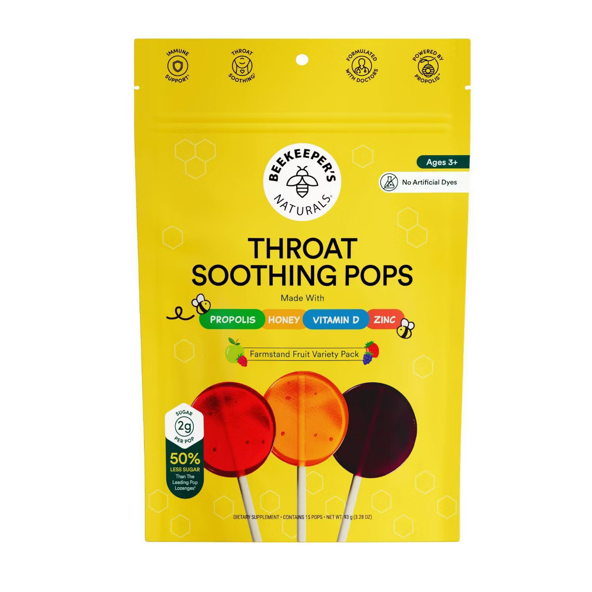 Beekeepers Naturals Kids' Propolis Immune Support Lollipops - 15ct | Target