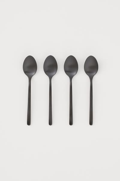 4-pack Teaspoons - Silver-colored/matte - Home All | H&M US | H&M (US + CA)