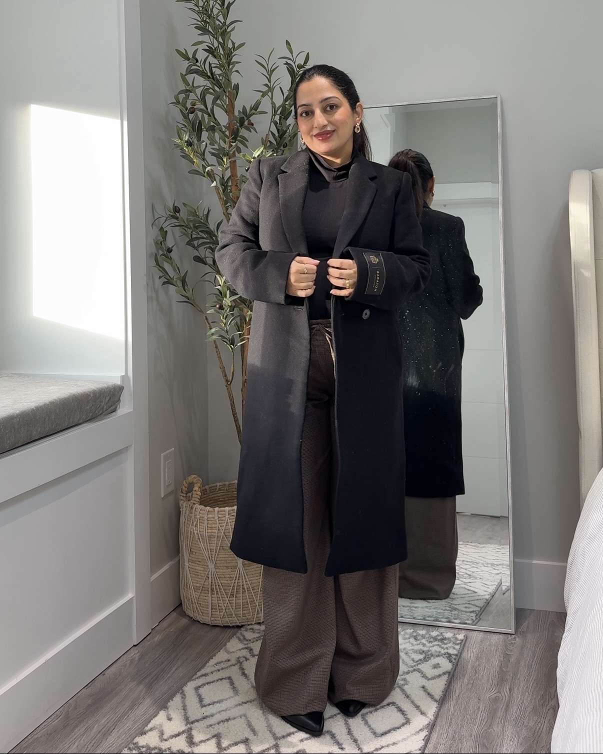 Aritzia viral lodge pants styling 
Black woollen coat winter styling idea 

#LTKSaleAlert #LTKCyberWeek