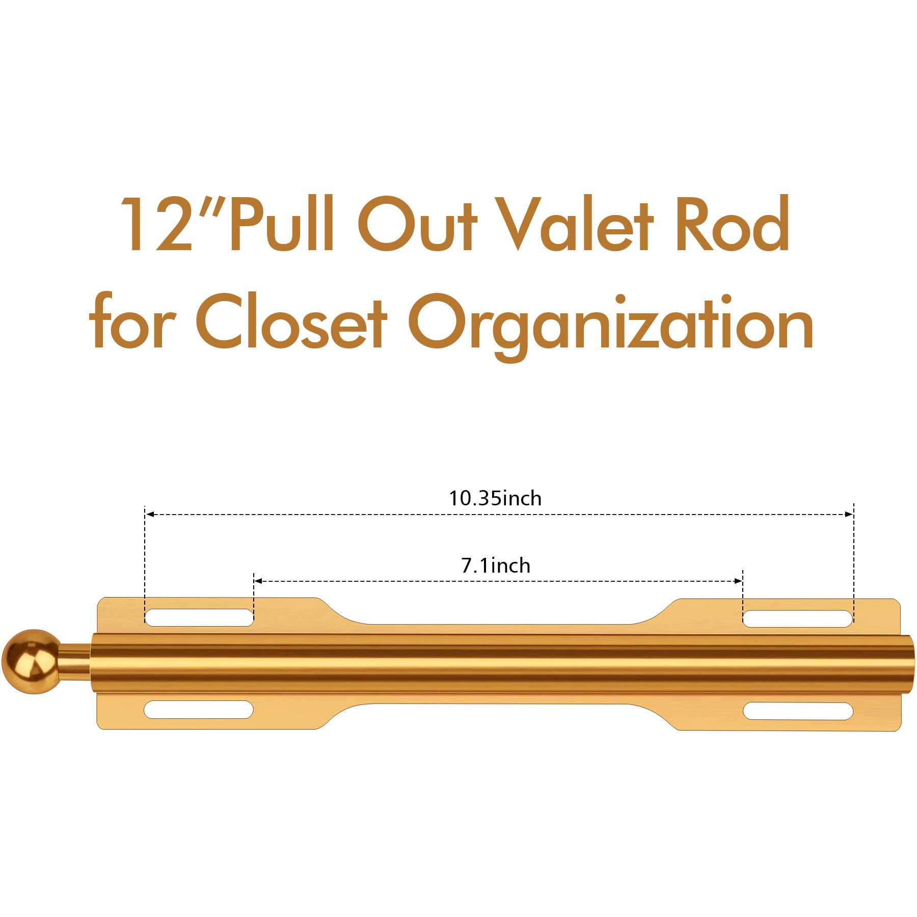 FIRJOY 12" Valet Rod for Closet Pull Out (1 Pack, Orange) | Amazon (US)