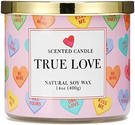 Valentine’s Day Strawberry Scented Candle 3 Wick Large Jar, 14 oz | Amazon (US)