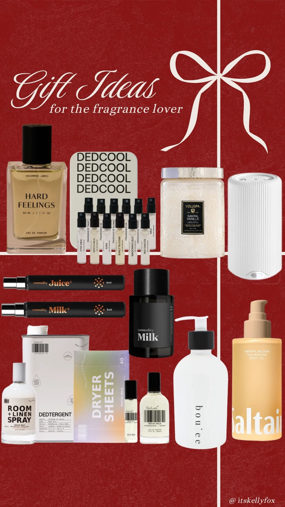 Gift guide. Fragrance gift guide. Perfume gift guide. Gift guide for her. Gift guide for friends. Body care. Body oil. Home fragrance.#LTKCyberWeek

#LTKGiftGuide #LTKHoliday