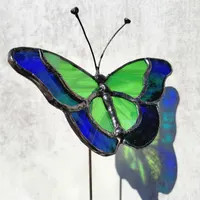 Stained Glass Butterfly Plant Stake: Handcrafted Garden Decor - Etsy | Etsy (US)