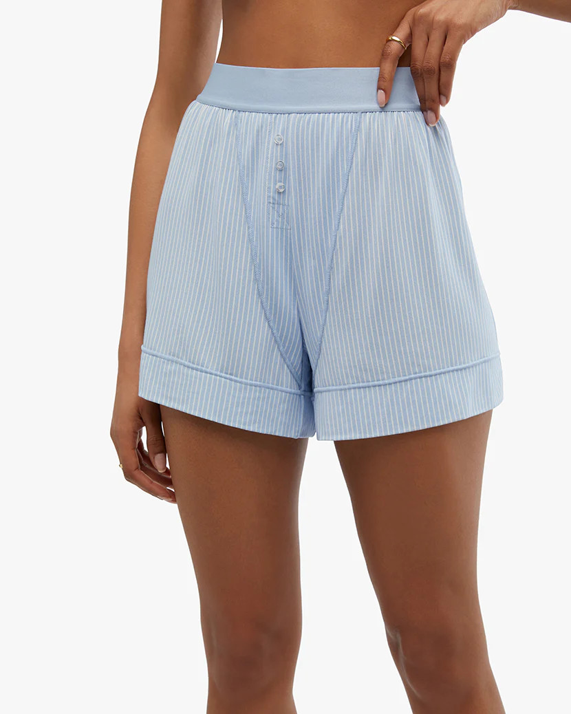 Pinstripe Jersey Boxer Short | We Wore What