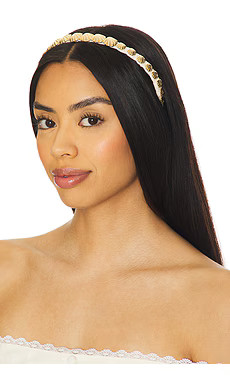 Lele Sadoughi Strand Shell Headband in Gold from Revolve.com | Revolve Clothing (Global)