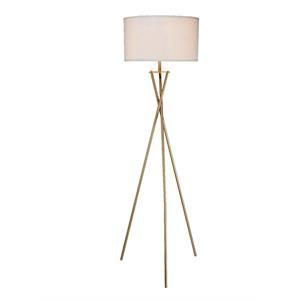 ORE International 64.5" -Ester- Gold HourglassStyle Mid-Century Metal Floor Lamp | Cymax