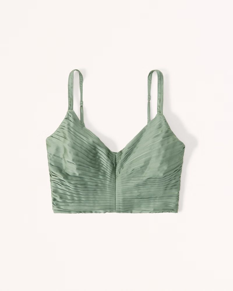 Cropped Satin Set Top | Abercrombie & Fitch (US)