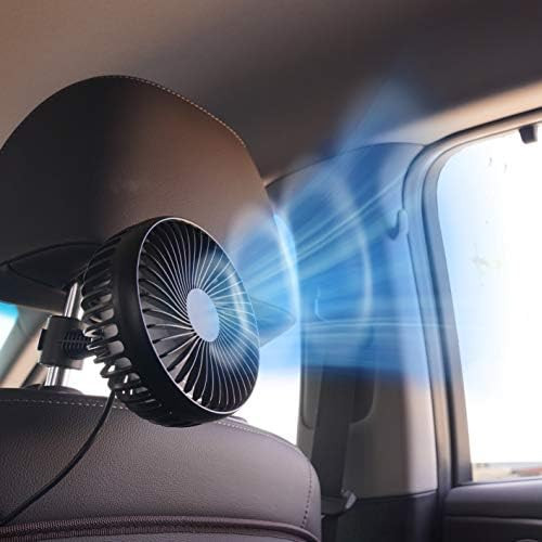 Amazon.com: KMMOTORS Cooling Car Fan, Baby Pet Car Seat Rear Seat Headrest Window fan, USB Plug f... | Amazon (US)