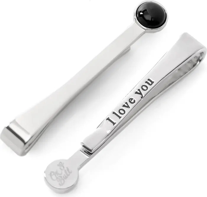 I Love You Onyx Tie Bar | Nordstrom