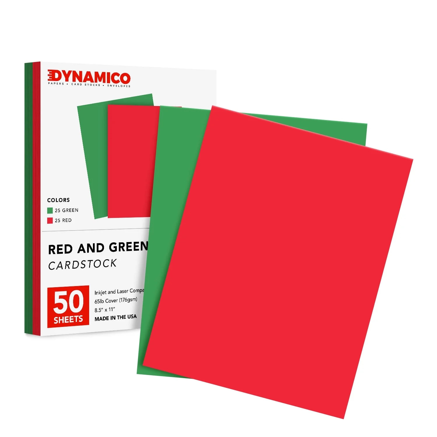 Red and Green Holiday Color Cardstock, Card Stock Paper for Christmas and New Year Arts & Crafts,... | Walmart (US)