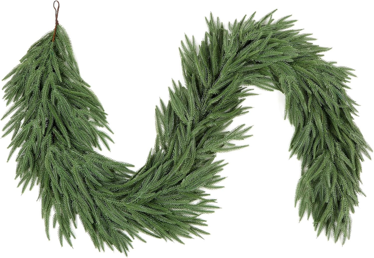 Alupssuc 9ft Christmas Garland, Real Touch Norfolk Pine Garland - Pine Garland, Artificial Greene... | Amazon (US)