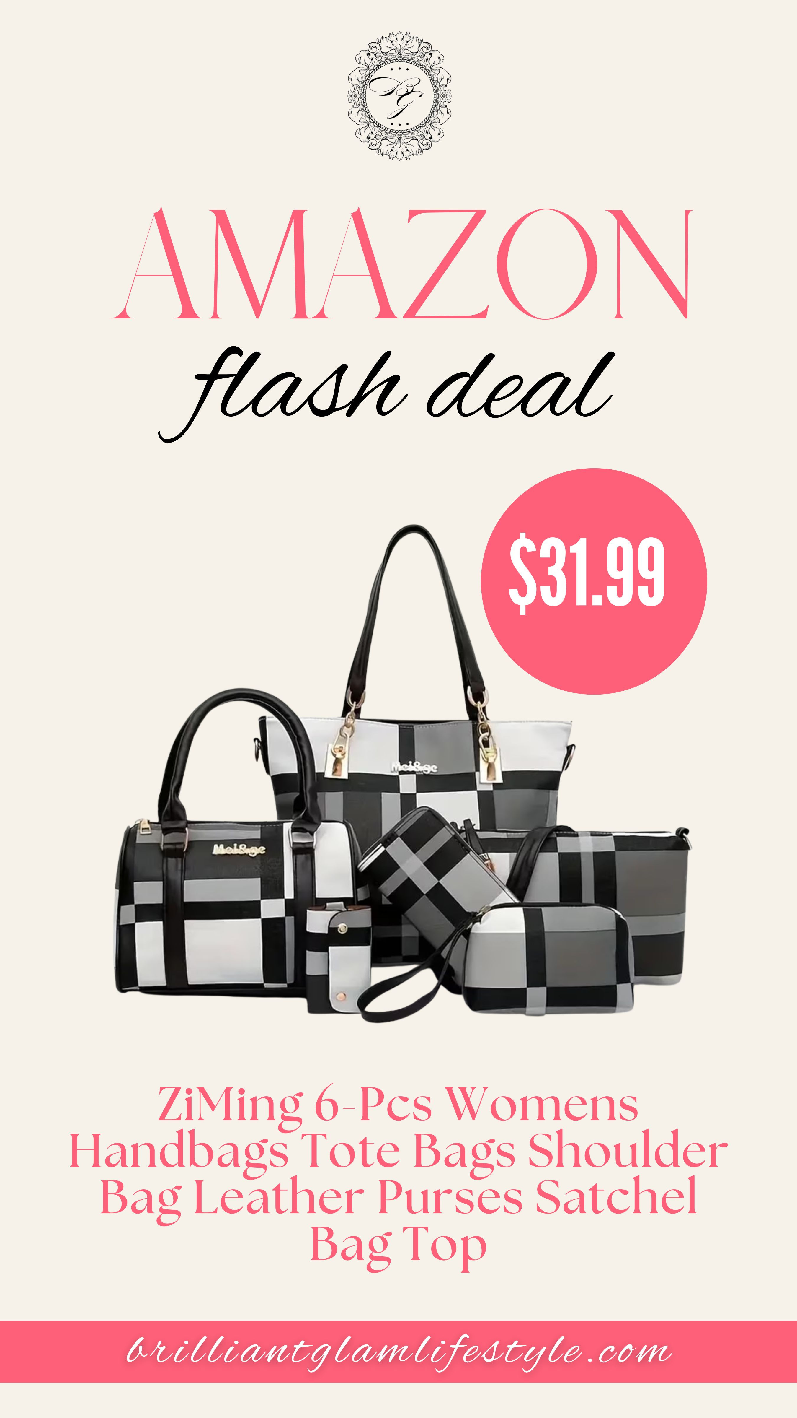 Bag Set Goals 👜✨
Meet the ZiMing 6-piece handbag set—your all-in-one style essential. With a tote, satchel, crossbody, wallet, wristlet, and key case, this set gives you the perfect bag for every mood and occasion. Chic, versatile, and made to keep your essentials organized in style.
#AmazonBags #ZiMing #HandbagSet #ToteBagStyle #EverydayChic #FashionFinds #BagGoals 

 #LTKMothersDay #LTKU #LTKSaleAlert