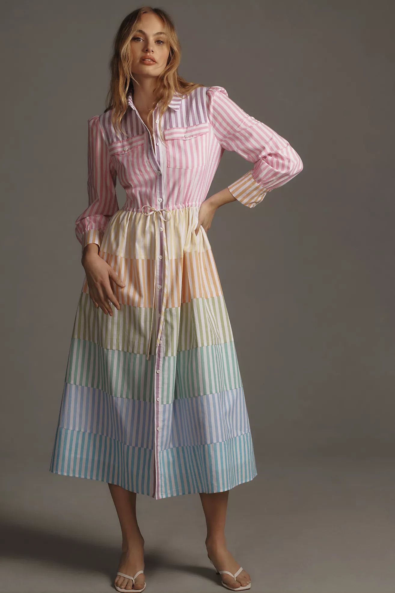English Factory Long-Sleeve Midi Dress | Anthropologie (US)