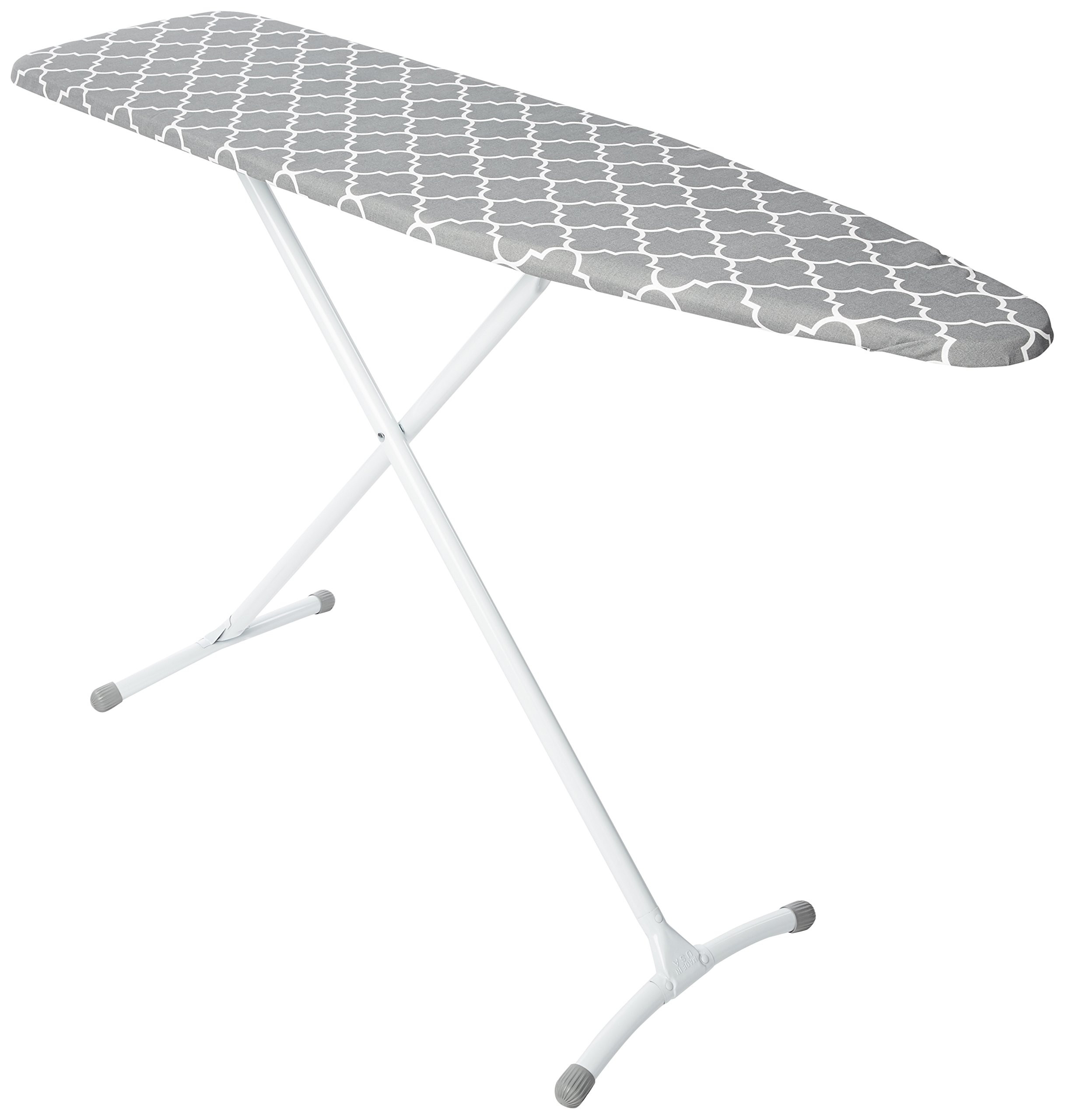 HOMZ Steel Ironing Board Contour Grey & White Cover, Grey Lattice, 53 x 35 x 13 inches | Amazon (US)