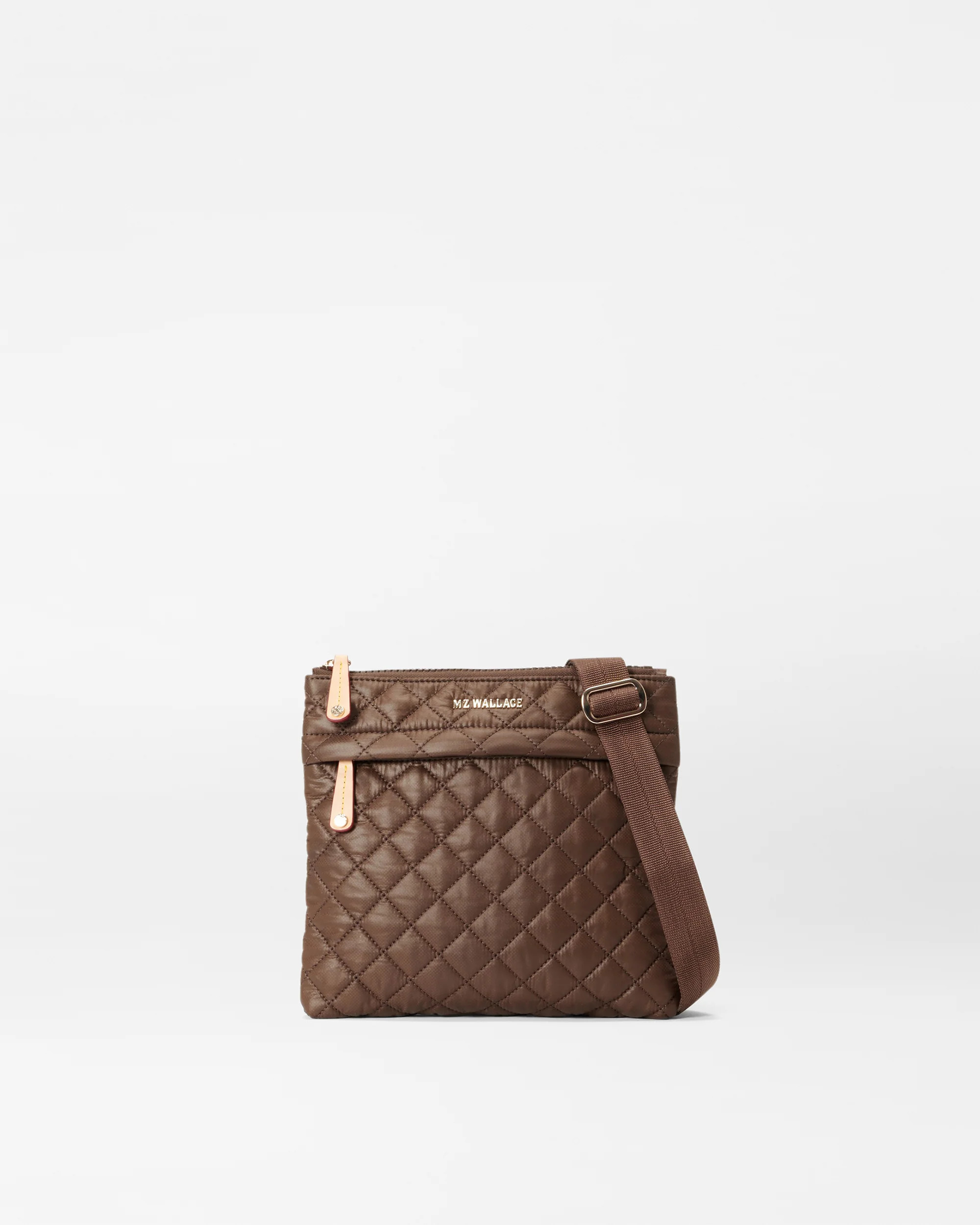 Metro Flat Nylon Crossbody Bag in Walnut | MZ Wallace | MZ Wallace