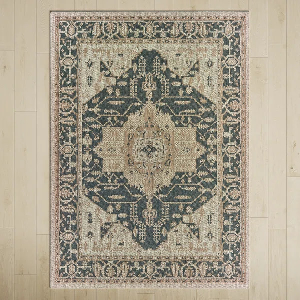 Crawford Green/Beige/Gray Indoor/Outdoor Rug | Wayfair North America