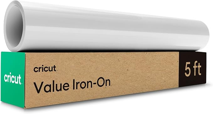 Cricut® Value Iron-On, White (12 in x 5 ft)- HTV Heat Transfer Vinyl | Amazon (US)
