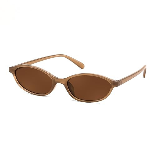 FEISEDY Retro Oval Cat Eye Sunglasses for Women 90s Narrow Lightweight Shades Y2k Trendy Sunnies B0257 | Amazon (US)