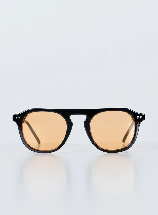 Matilda Sunglasses Black / Orange | Princess Polly US
