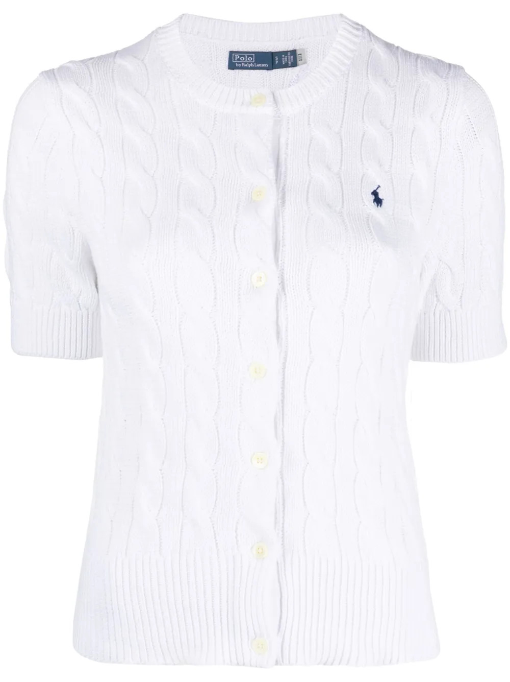 cable-knit short-sleeve cardigan | Farfetch Global