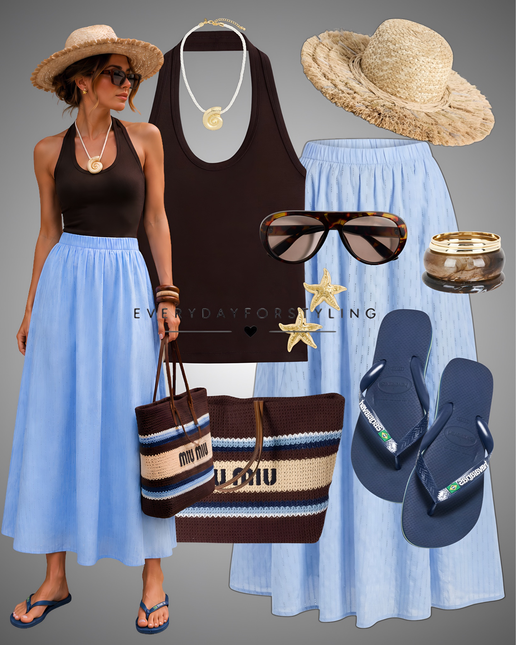The easiest way to look effortlessly chic on vacation 💙🌴

h&M top, blue skirt, maxi skirt, halterneck top, summer vacation outfits, vacation outfit ideas, beach vacation style, resort wear for women, summer travel outfits, European summer outfits, coastal chic outfits, vacation capsule wardrobe, maxi dress outfit, beach day outfit, summer midi dress, flowy skirt outfit, linen vacation style, tropical vacation fashion, cruise outfit ideas, effortless summer style, holiday outfit inspiration, vacation packing outfits, chic beachwear, warm weather outfits

#LTKootd #LTKTravel #LTKSeasonal