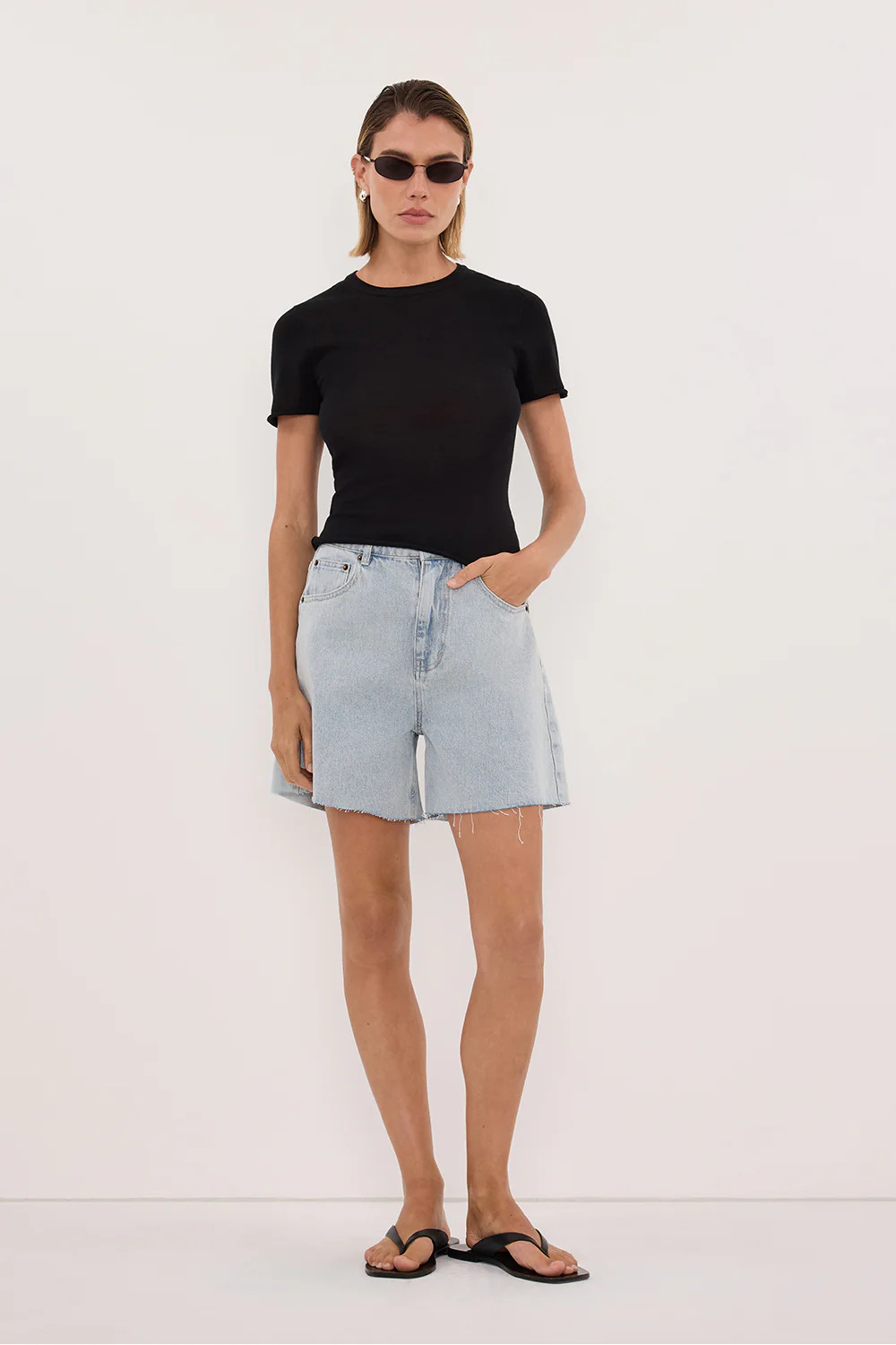 MARLEY LIGHT RINSE DENIM SHORT | DISSH