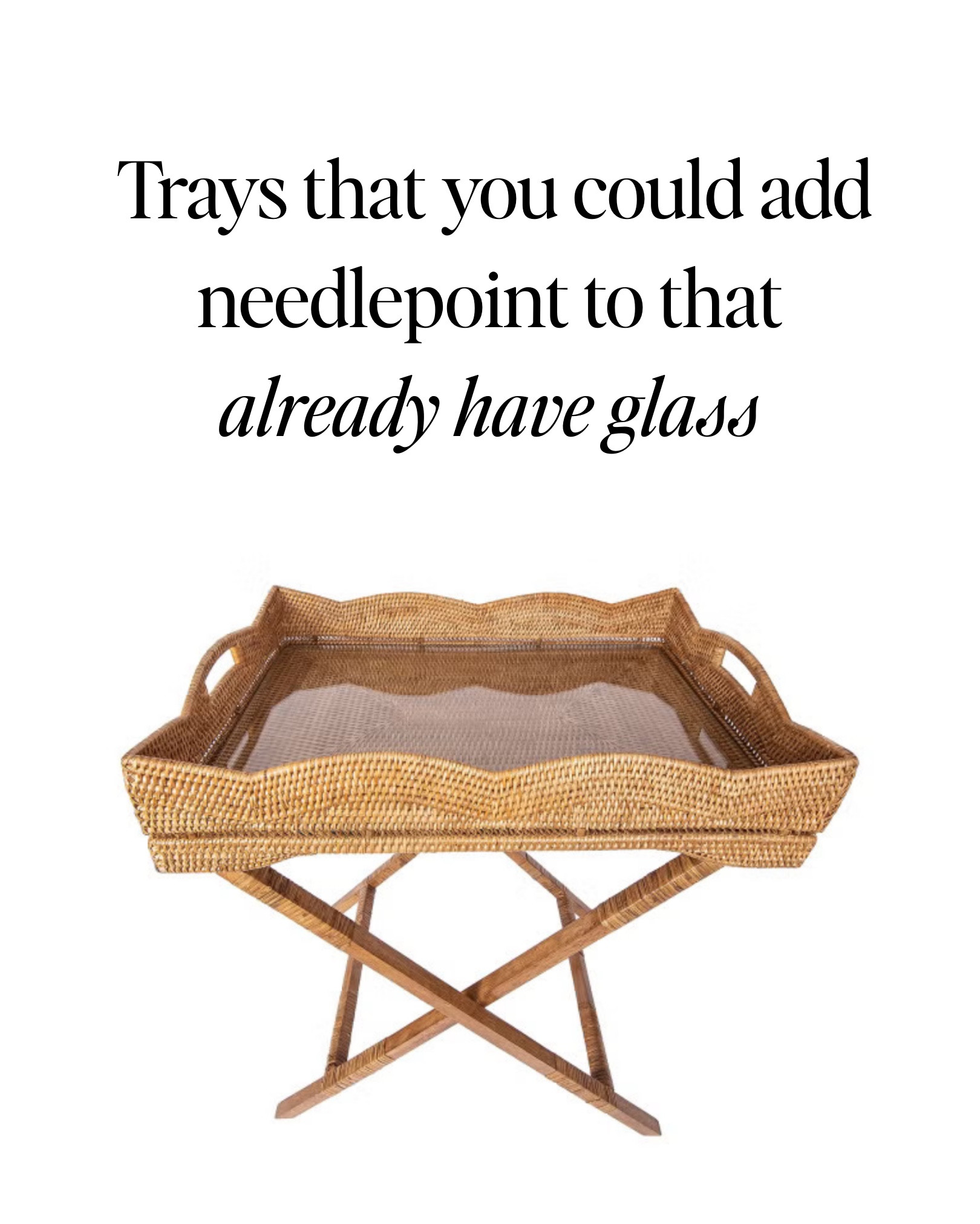 Trays that are cute AND already come with a glass top- the perfect combination for needlepoint!

Needlepoint gift ideas, NDLPT, mom gifts, home gifts, holiday gifts, gifts for her

#LTKGiftGuide #LTKHoliday #LTKHome