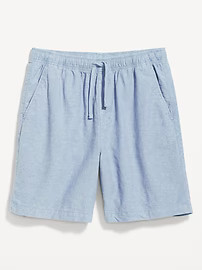 Linen-Blend Jogger Shorts -- 7-inch inseam | Old Navy (US)