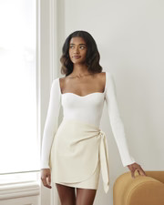 Billie Ribbed Sweetheart Neck Sweater | Modern Citizen