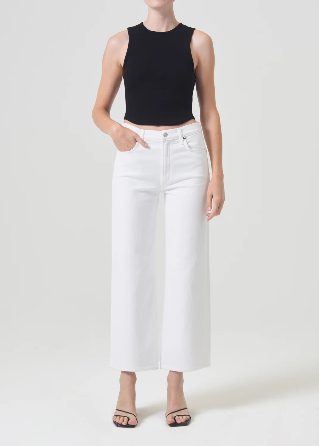 Harper Crop Jean in Sour Cream | AGOLDE