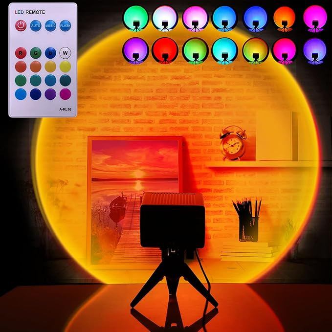 Naswei Sunset Lamp Projection Sunlight Sun Projector, LED Rainbow Night Light, 10W USB Golden Hou... | Amazon (US)