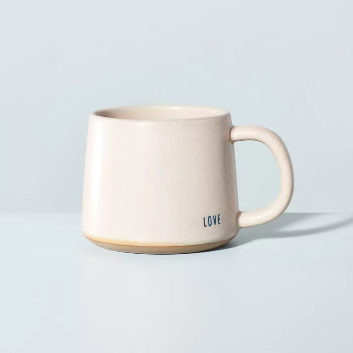 10oz Love Stoneware Mug with Heart Surprise Sour Cream - Hearth & Hand™ with Magnolia | Target