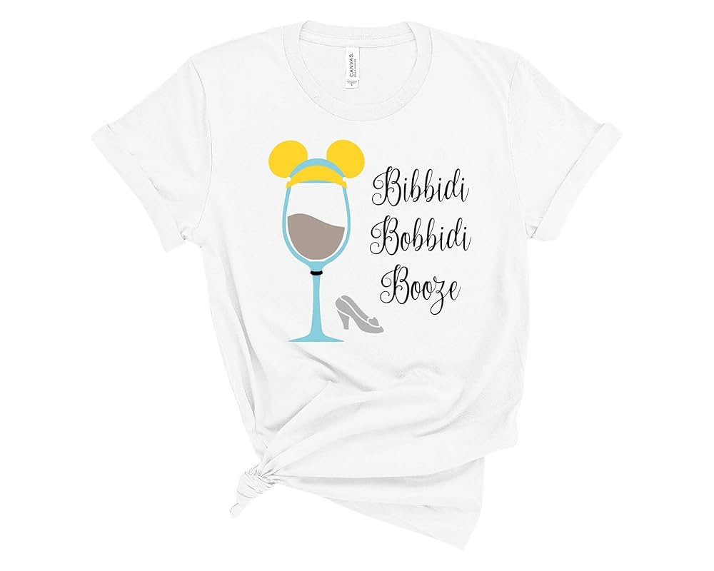 Bibbidi Bobbidi Booze Food and Wine womens princess shirt, ladies shirt Unisex Misses and Plus si... | Amazon (US)
