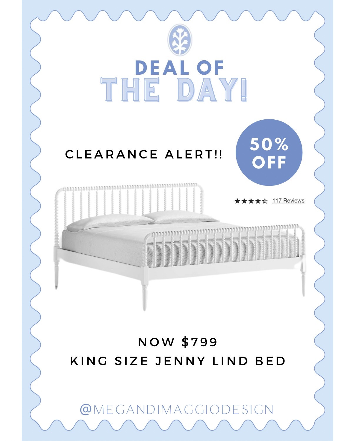 Wow!! Major deal on this KING SIZE Jenny Lind white spindle bed!! Snag it now on clearance for 50% OFF!! Highly rated and pretty sure once they’re gone, they’re gone!! 🏃🏼‍♀️🏃🏼‍♀️🏃🏼‍♀️

#LTKHome #LTKSaleAlert #LTKFamily