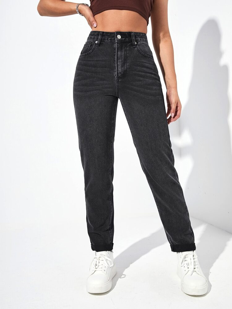 High Waist Mom Fit Jeans | SHEIN
