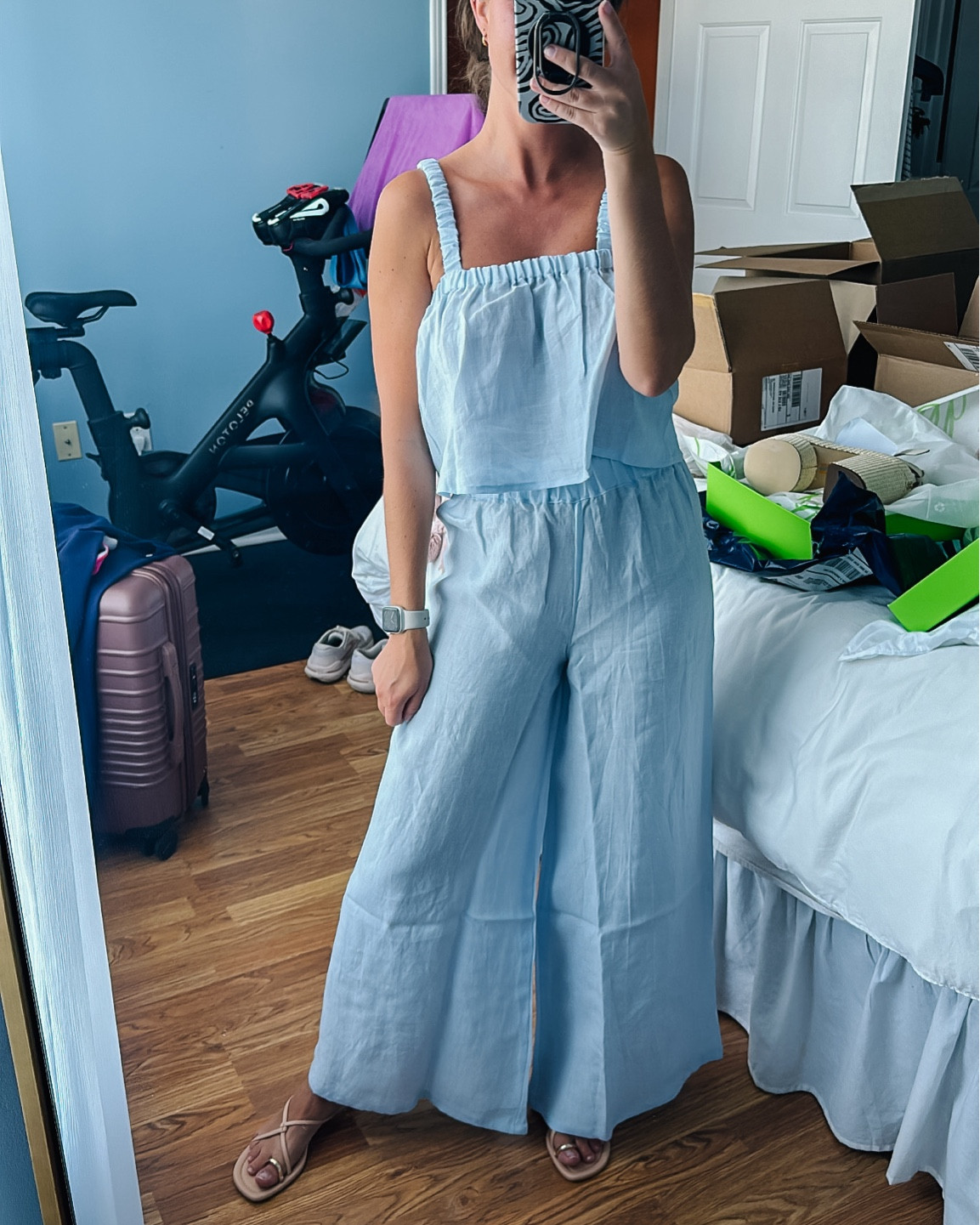 The perfect linen set! 
(After it’s steamed 🤪)

Wearing XS in both

Linen pants, crop top, summer set, vitamin a swim, resort wear, vacation outfit, sandals, Jeffrey Campbell 

#LTKShoeCrush #LTKSaleAlert #LTKFindsUnder100