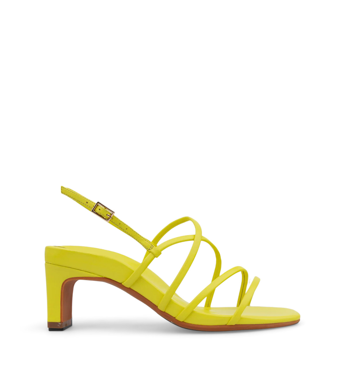 Sapayoa Citrus Yellow Leather Low Heels | Bared Footwear | Bared Footwear