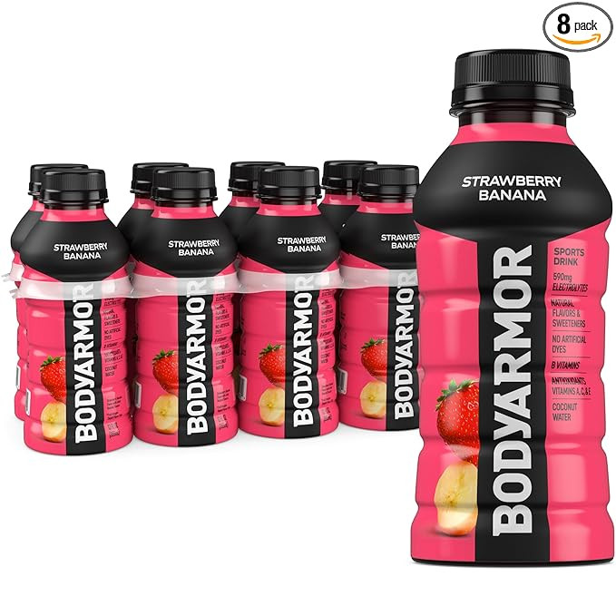 BODYARMOR Sports Drink, Strawberry Banana, Electrolyte Drink Hydration, 12 Fl Oz Bottles (8 Pack)... | Amazon (US)