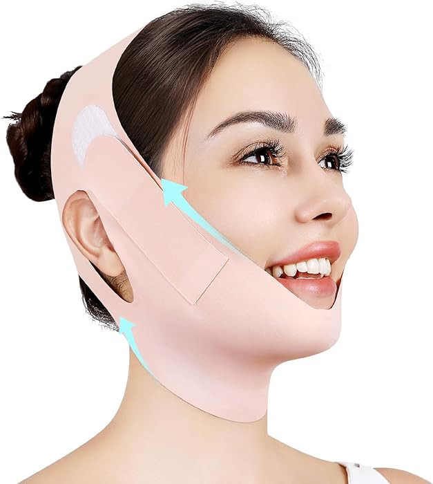 Chin Strap for Sleeping,Double Chin Reducer,Adjustable Chin Strap,Jaw Strap,Jawline Shaper,V Line... | Amazon (US)