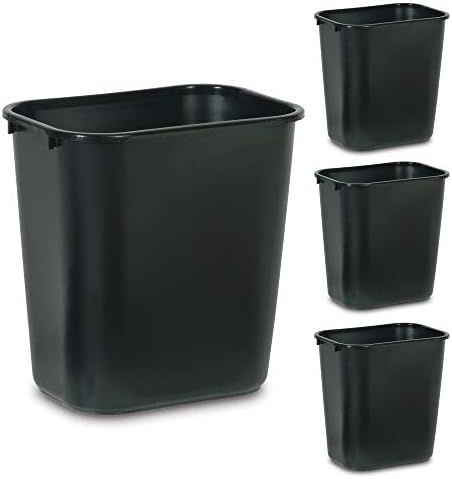 Rubbermaid Commercial Products Plastic Resin Wastebasket Trash Can for Bedroom Bathroom, Office, 7 G | Amazon (US)