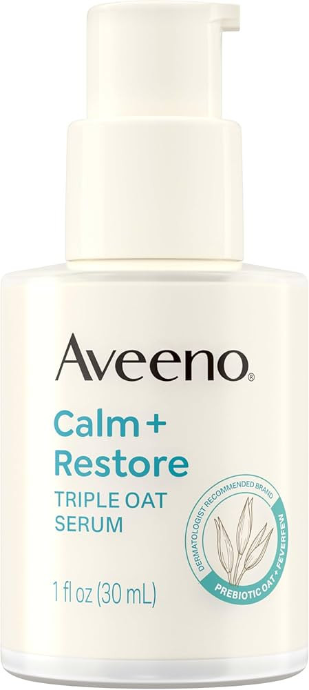 Aveeno Calm + Restore Triple Oat Hydrating Face Serum for Sensitive Skin, Gentle Lightweight Faci... | Amazon (US)