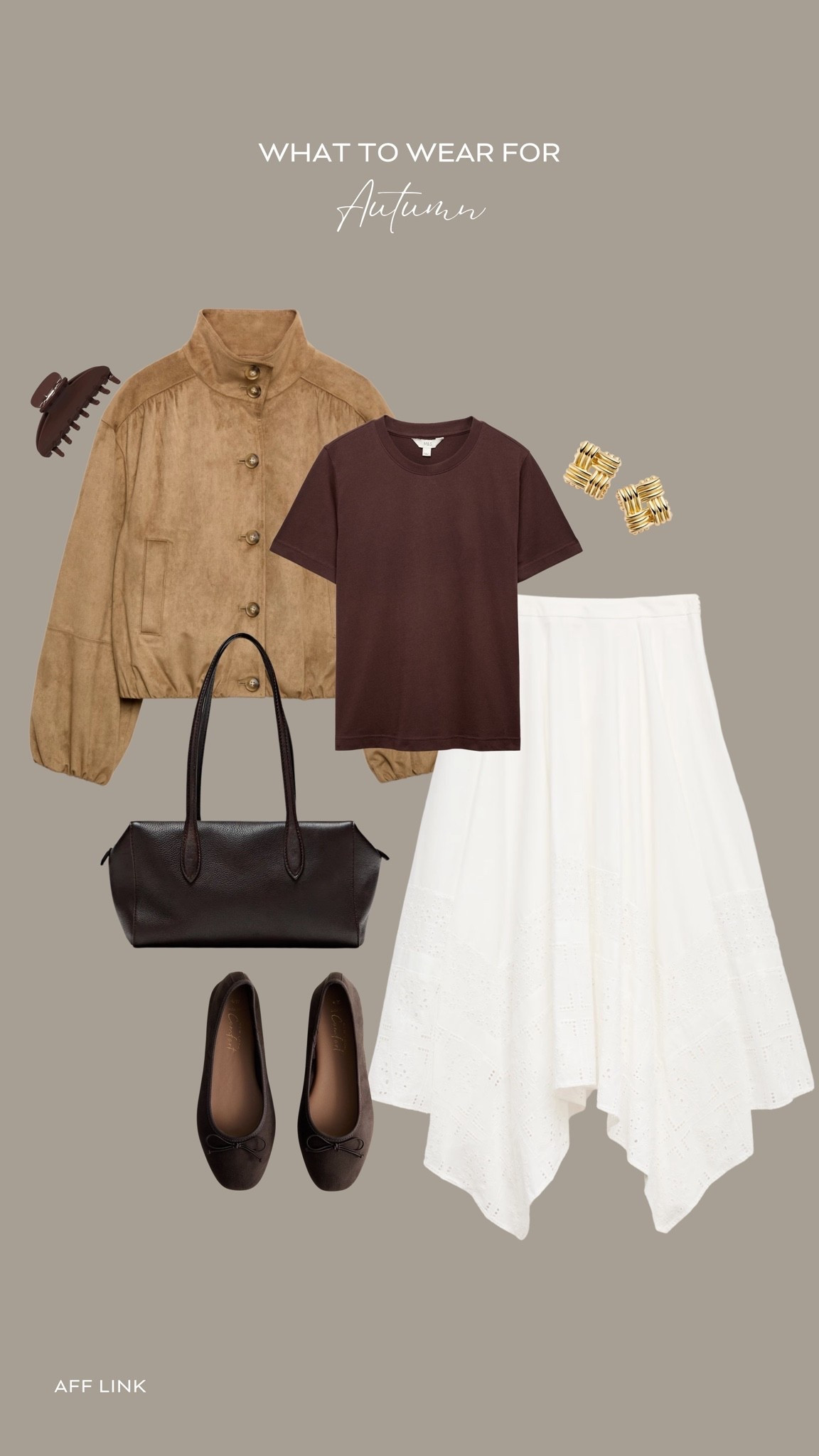 Autumn outfit inspo 🍂 

Suede jacket, white skirt, ballet flats, autumnal style, marks and Spencer

#LTKautumn
