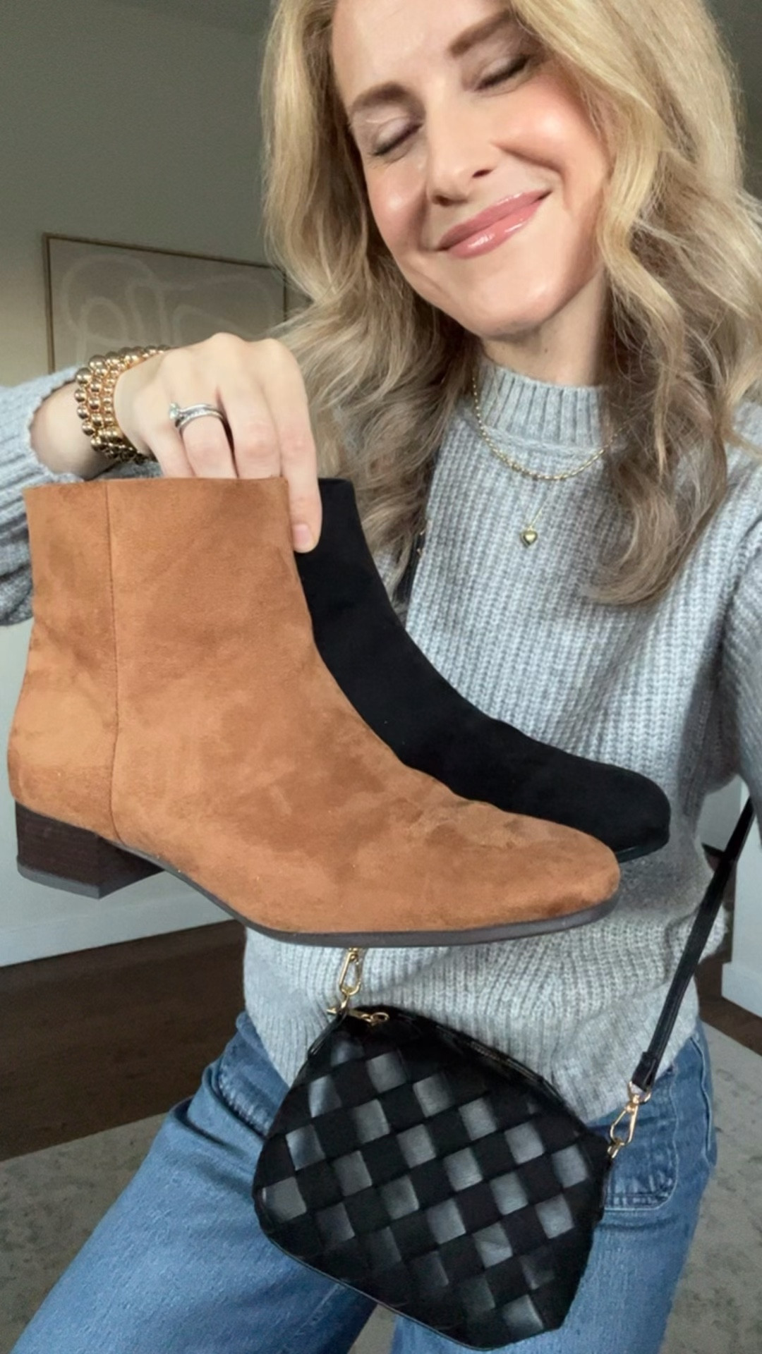 My favorite Walmart boots this fall/winter has been these low heel faux suede ones! Comfy and chic. #walmartfinds 

#LTKFindsUnder100 #LTKFindsUnder50 #LTKSaleAlert