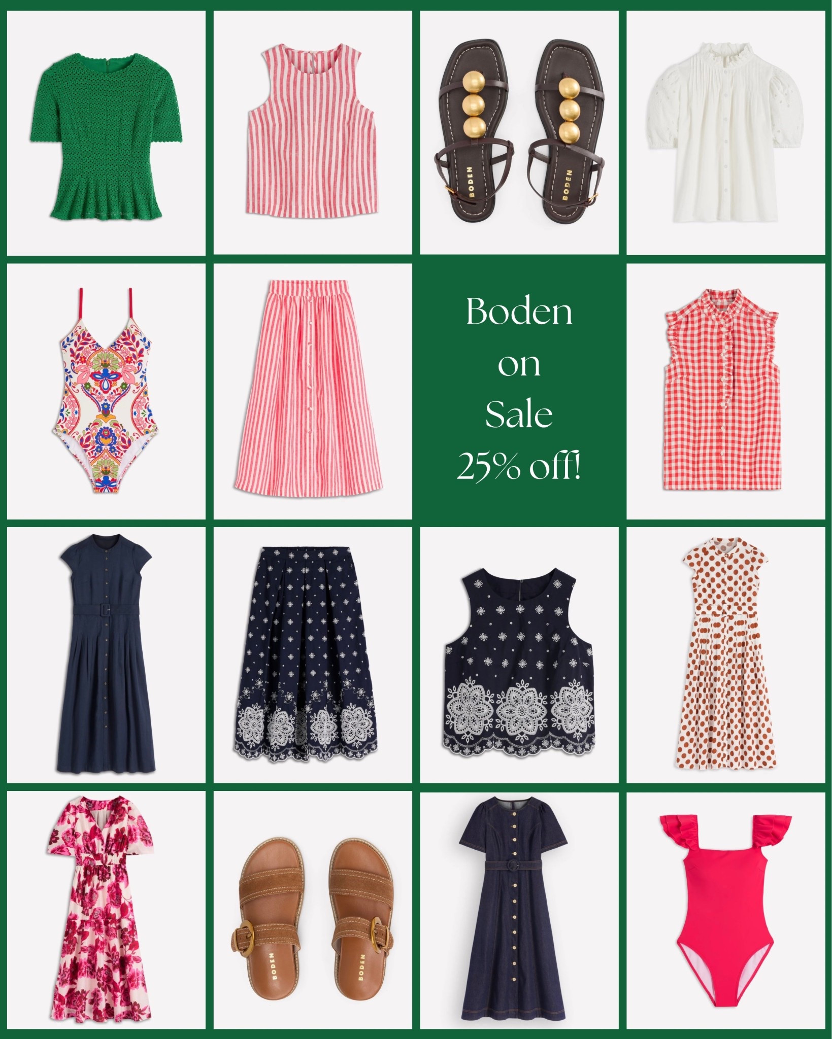Boden is 25% off sitewide! Use the code VNJG to grab a special outfit for Mother’s Day or any special occasion you have coming up. 

#LTKMothersDay #LTKgrwm #LTKSaleAlert