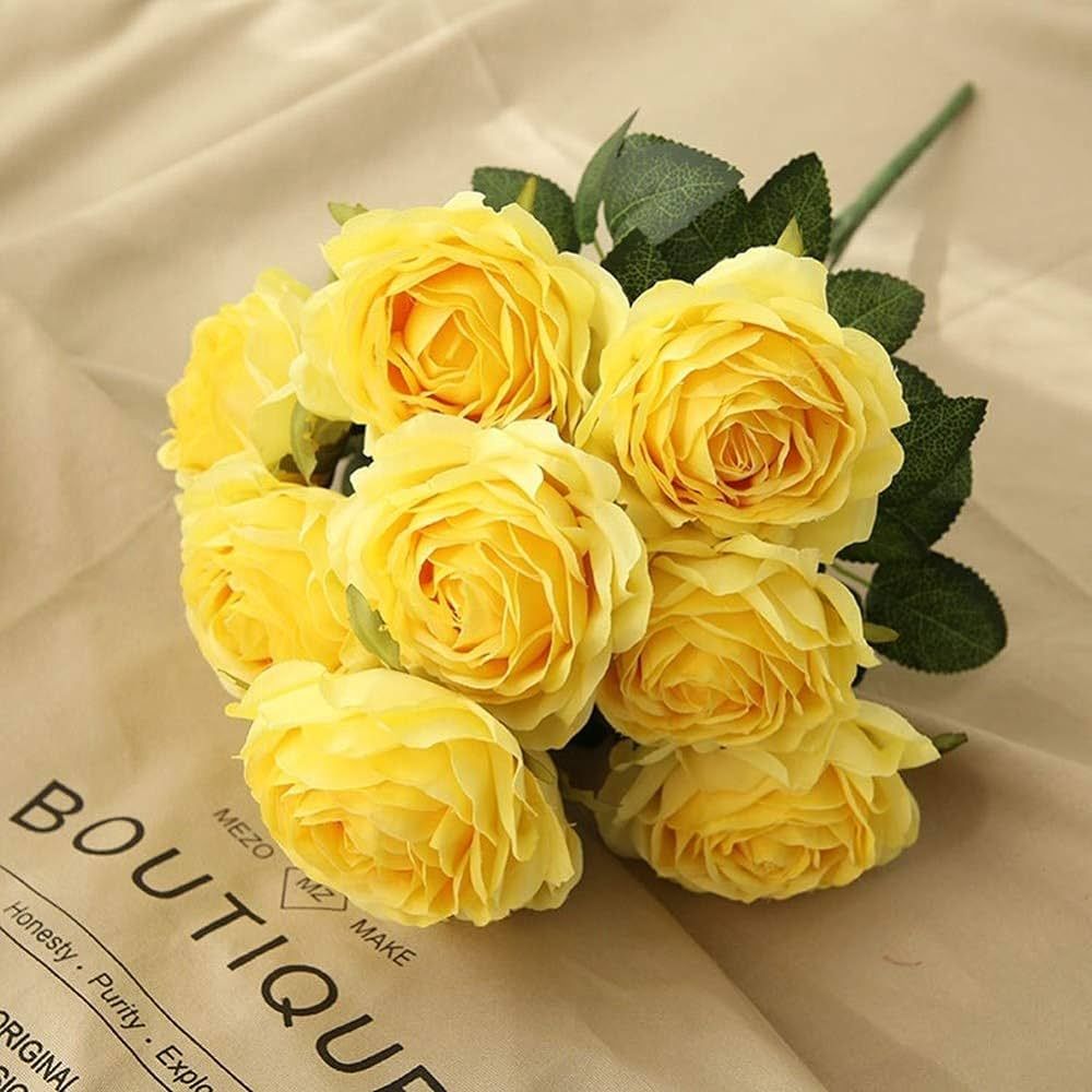 Artificial Roses Flowers 10 Heads Arrangement Silk Bouquet Glorious Moral for Home Office Parties... | Amazon (US)