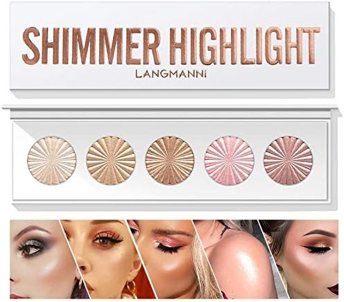 Highlighter Powder Palette, Makeup Palette Facial Bronzers Illuminator Palette Highlighter Baked ... | Amazon (US)
