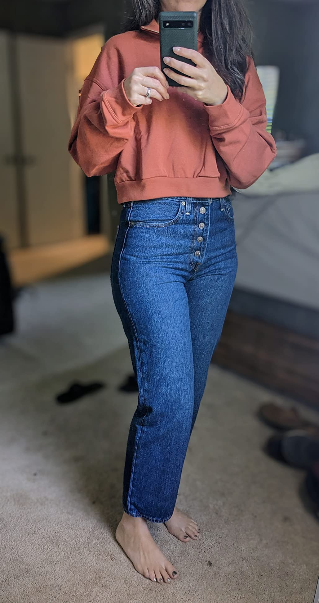 Levi's Women's Snap Ribcage Straight Ankle Jeans | Amazon (US)